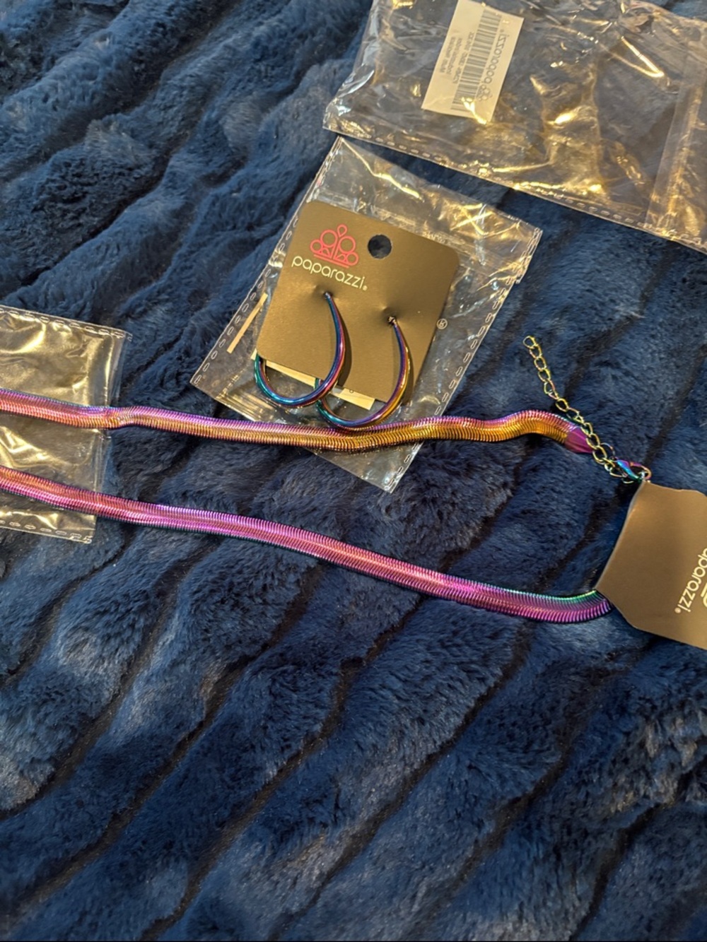 paparazzi Rainbow Iridescent Hoop Earrings Set - Kids - Picture 2 of 5